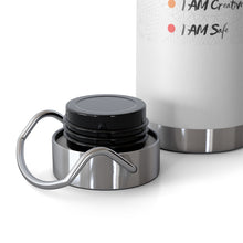 Load image into Gallery viewer, 22oz Vacuum Insulated Bottle - "I Am" Affirmations - White