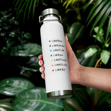 Load image into Gallery viewer, 22oz Vacuum Insulated Bottle - "I Am" Affirmations - White
